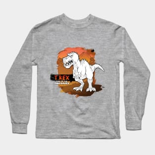 T_rex_Cartoon Long Sleeve T-Shirt